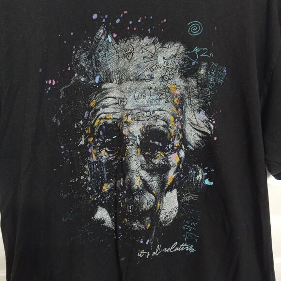 Get Down Art GDA Juniors Albert Einstein Its All Relative Shirt XL - Picture 3 of 8